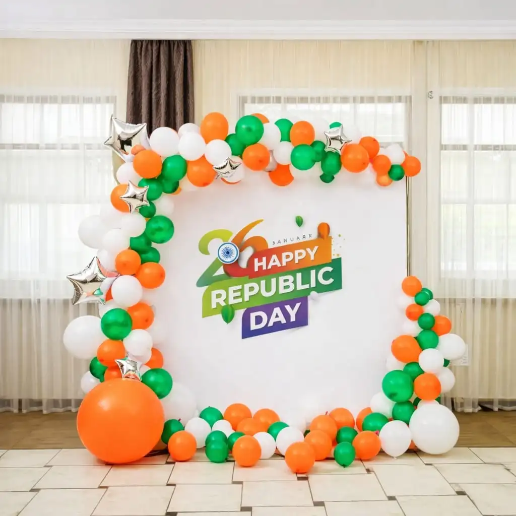 Republic Day square stand balloons decoration