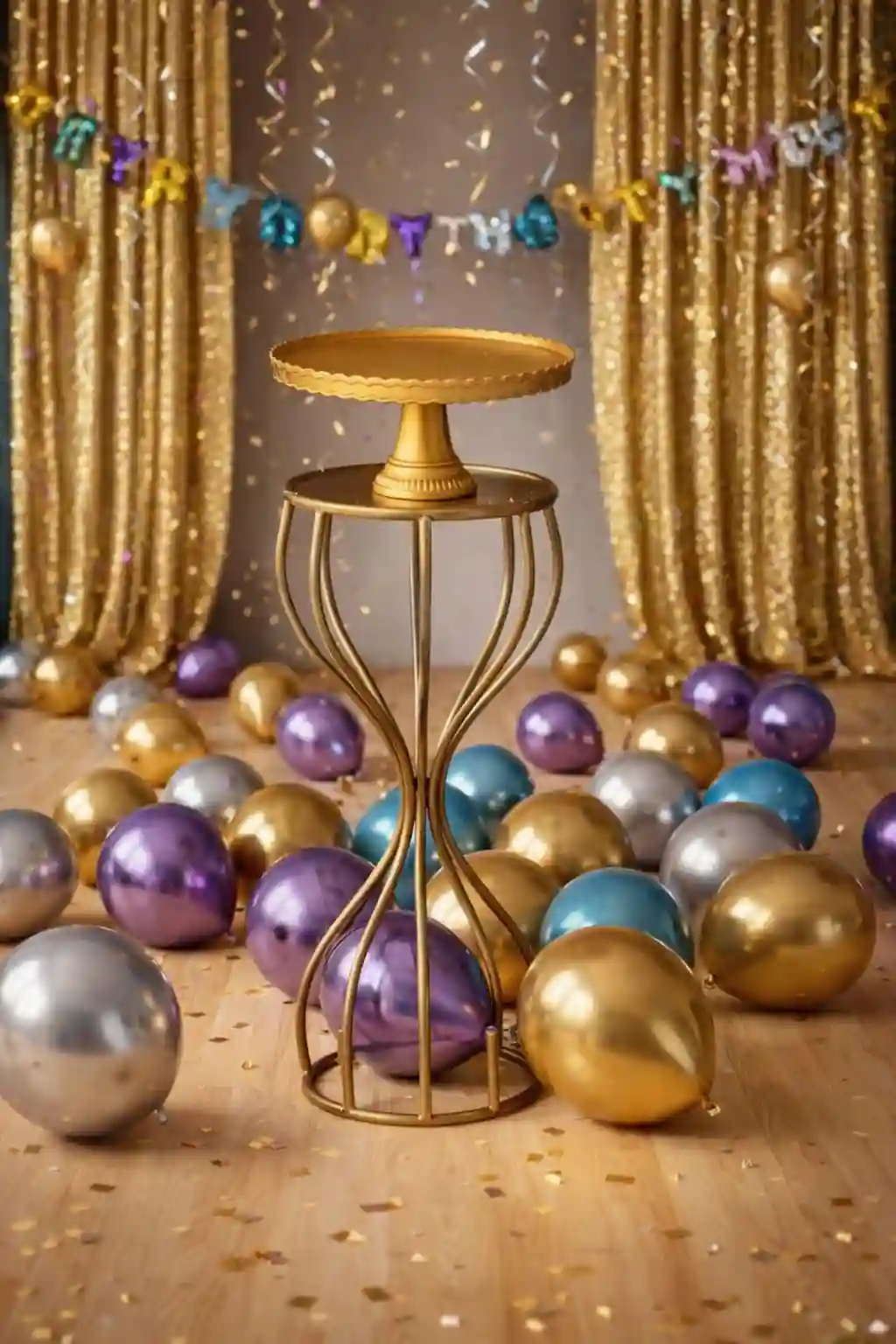 Iron Table with  Cake Stand